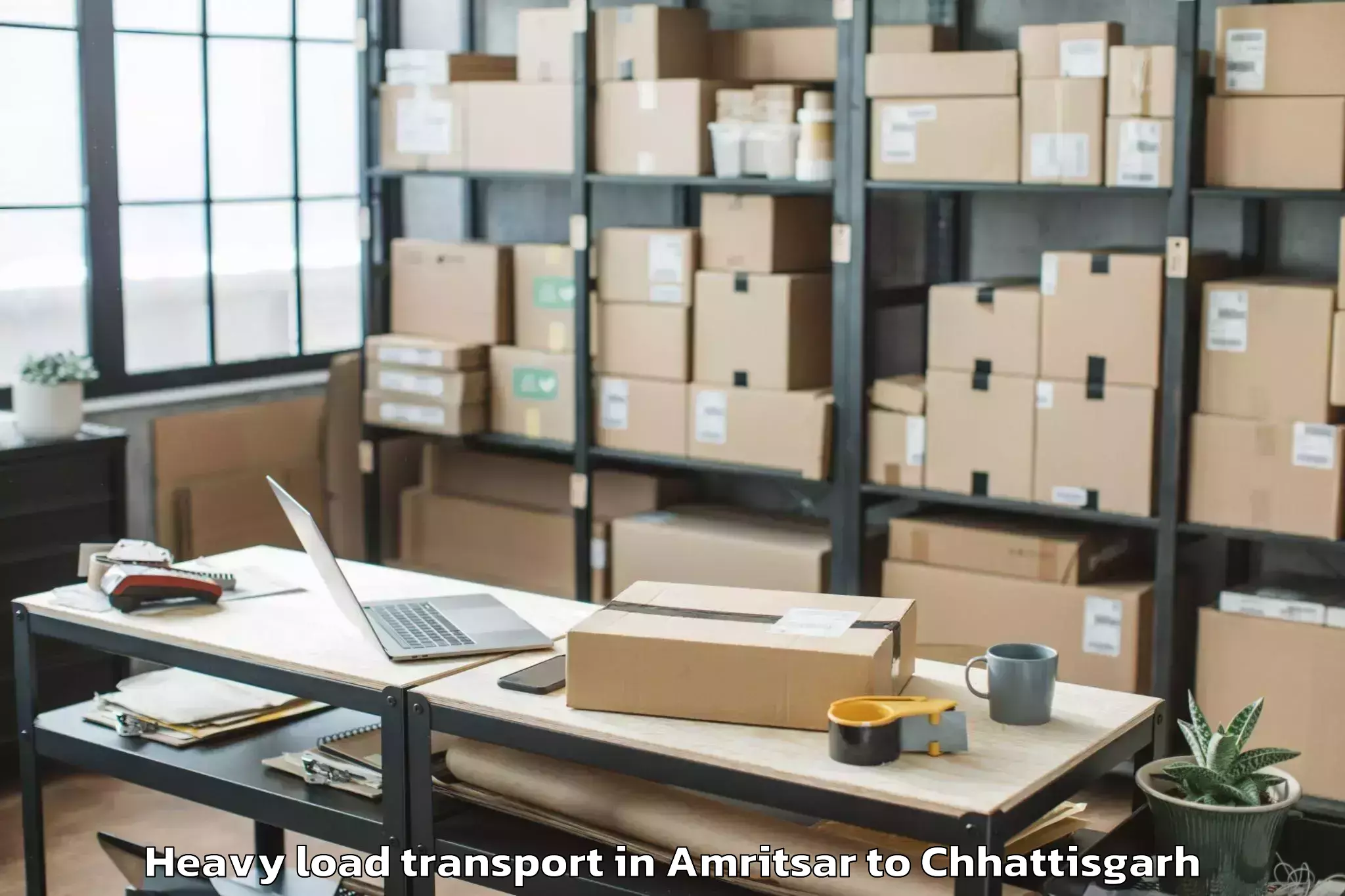 Easy Amritsar to Chhuikhadan Heavy Load Transport Booking